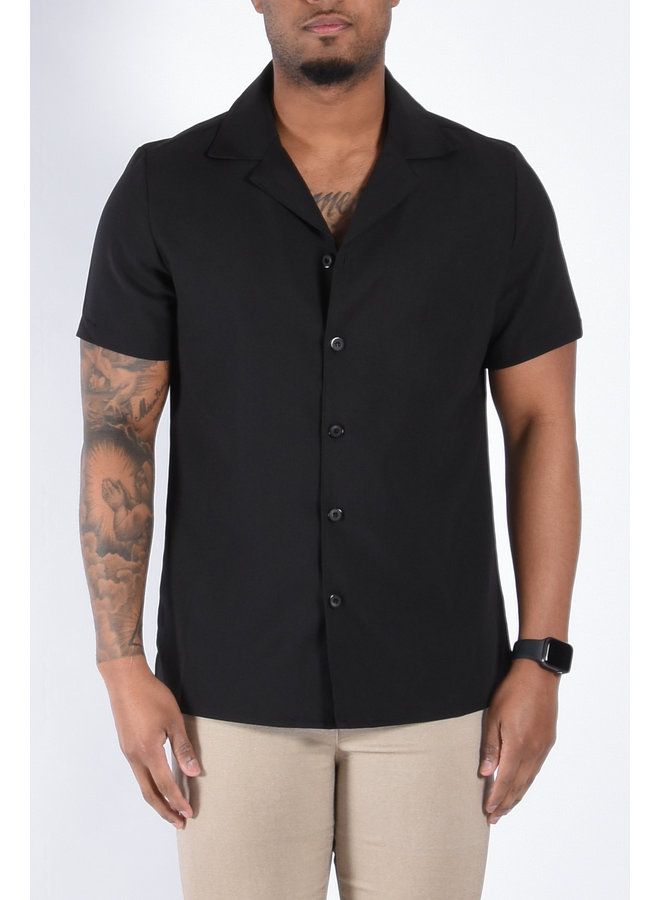 Premium Short Sleeve Shirt "Amalfi" Black