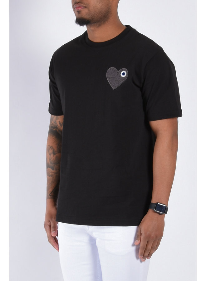 Premium Oversize Loose Fit T-shirt "Heart" Black