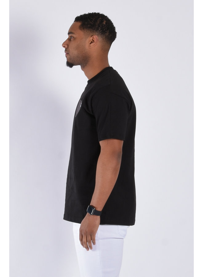 Premium Oversize Loose Fit T-shirt "Heart" Black