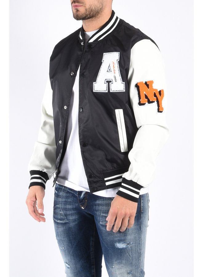 Baseball Jacket “Austin” Black / White