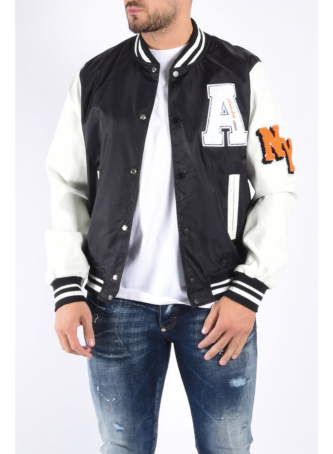 Baseball Jacket “Austin” Black / White