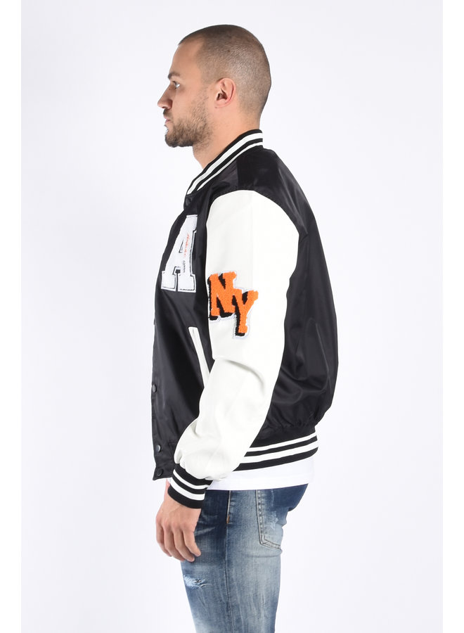 Baseball Jacket “Austin” Black / White