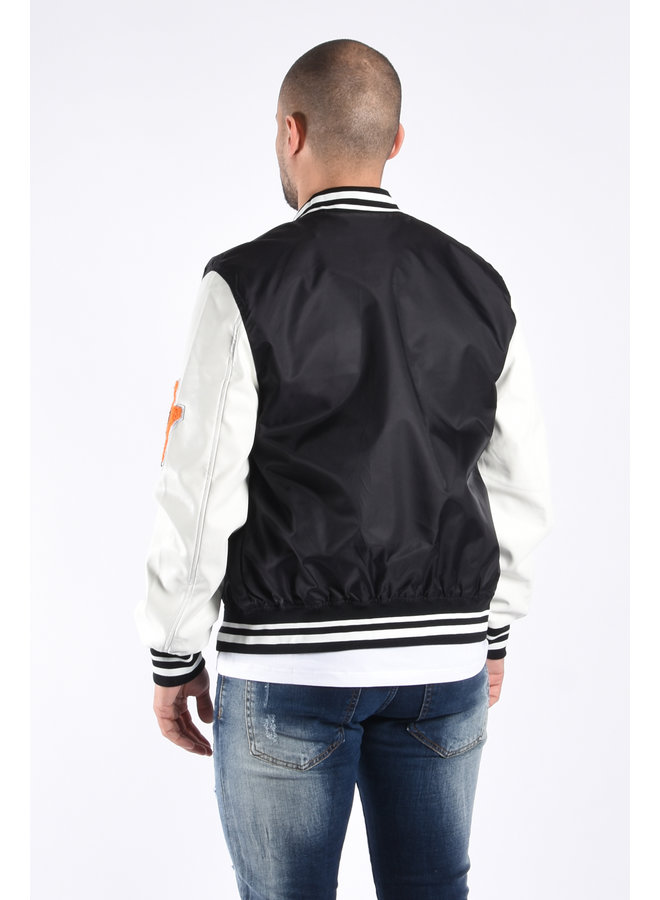 Baseball Jacket “Austin” Black / White