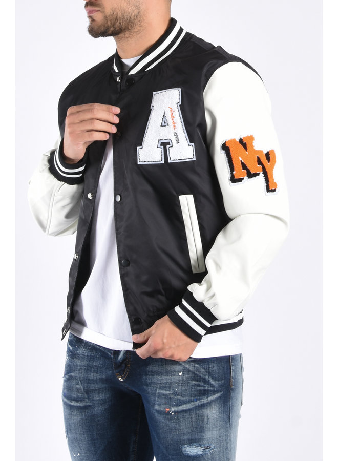 Baseball Jacket “Austin” Black / White