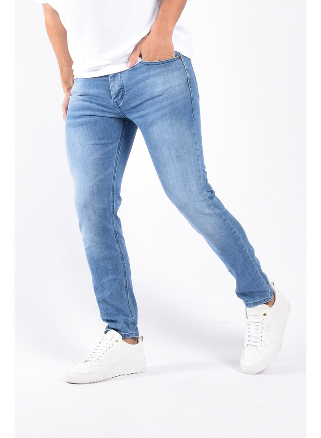 Skinny Fit Stretch Jeans “Enzo” Basic Light Blue