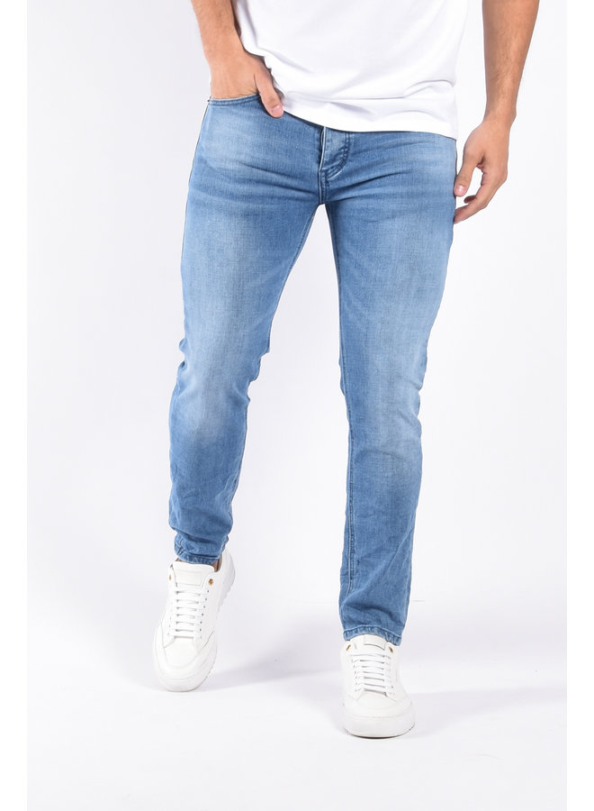 Skinny Fit Stretch Jeans “Enzo” Basic Light Blue