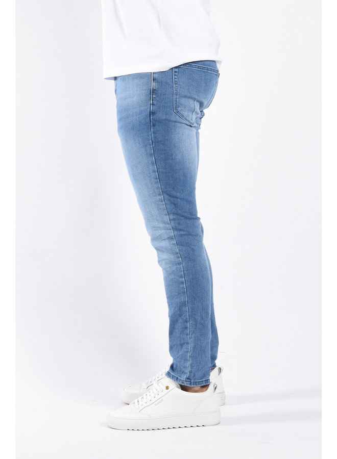 Skinny Fit Stretch Jeans “Enzo” Basic Light Blue