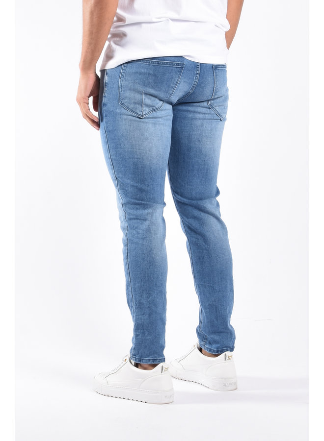 Skinny Fit Stretch Jeans “Enzo” Basic Light Blue