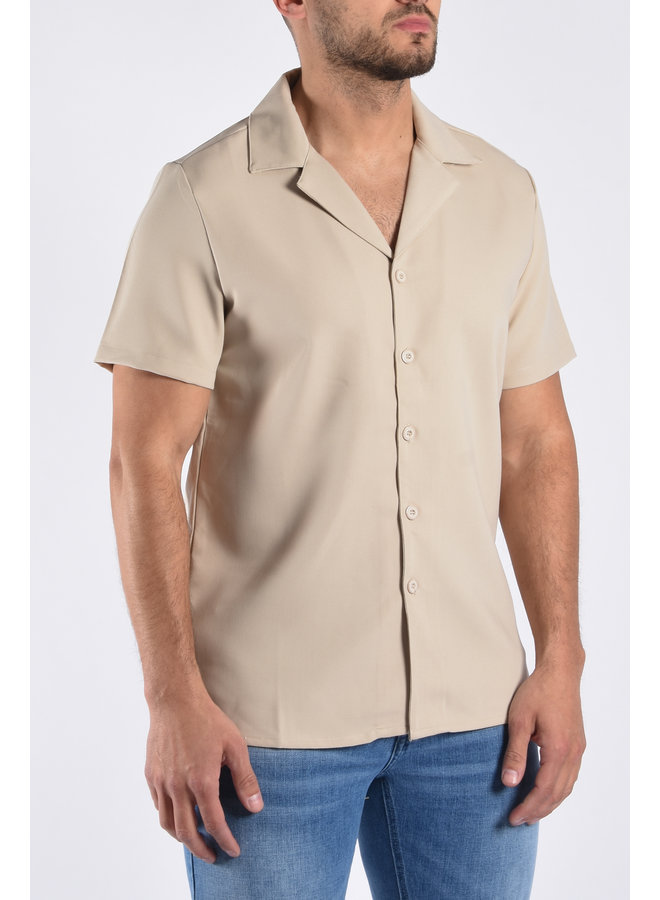Premium Short Sleeve Shirt "Amalfi" Beige