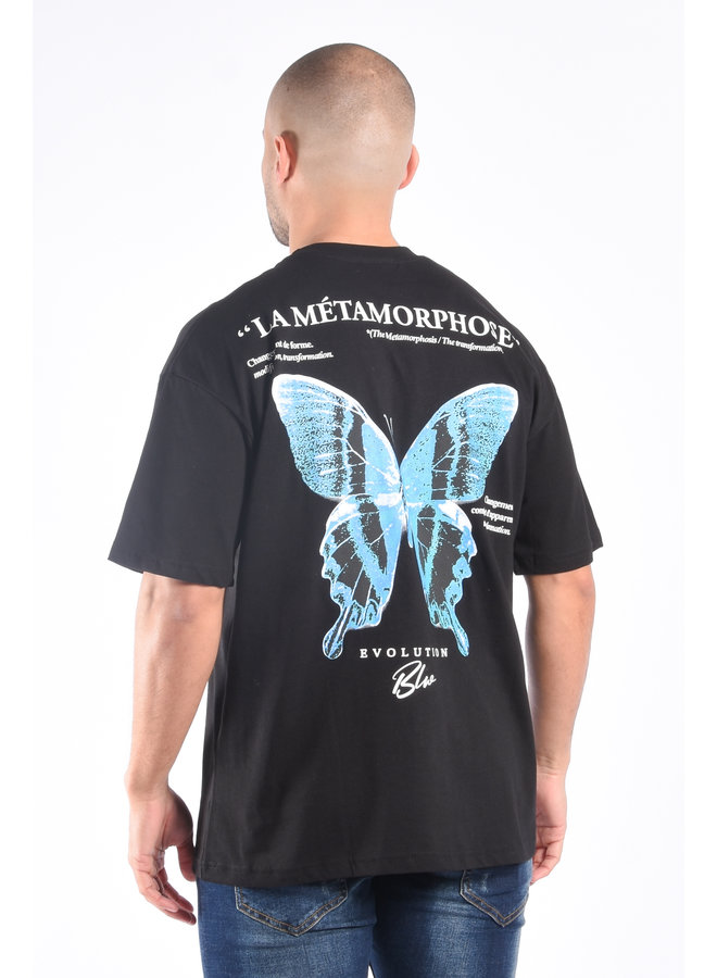 Premium Oversize  Loose Fit T-shirt “Butterfly WW” Black