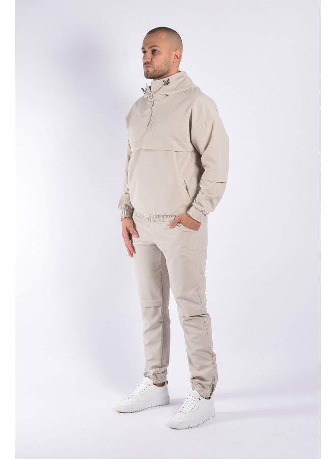 Tracksuit Half Zipped “Tayfun” Beige