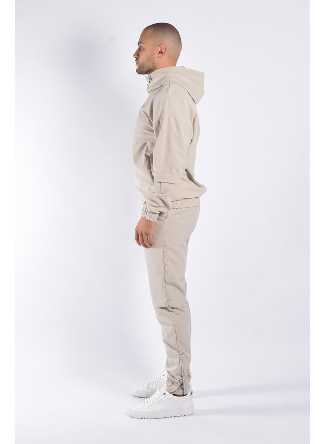 Tracksuit Half Zipped “Tayfun” Beige