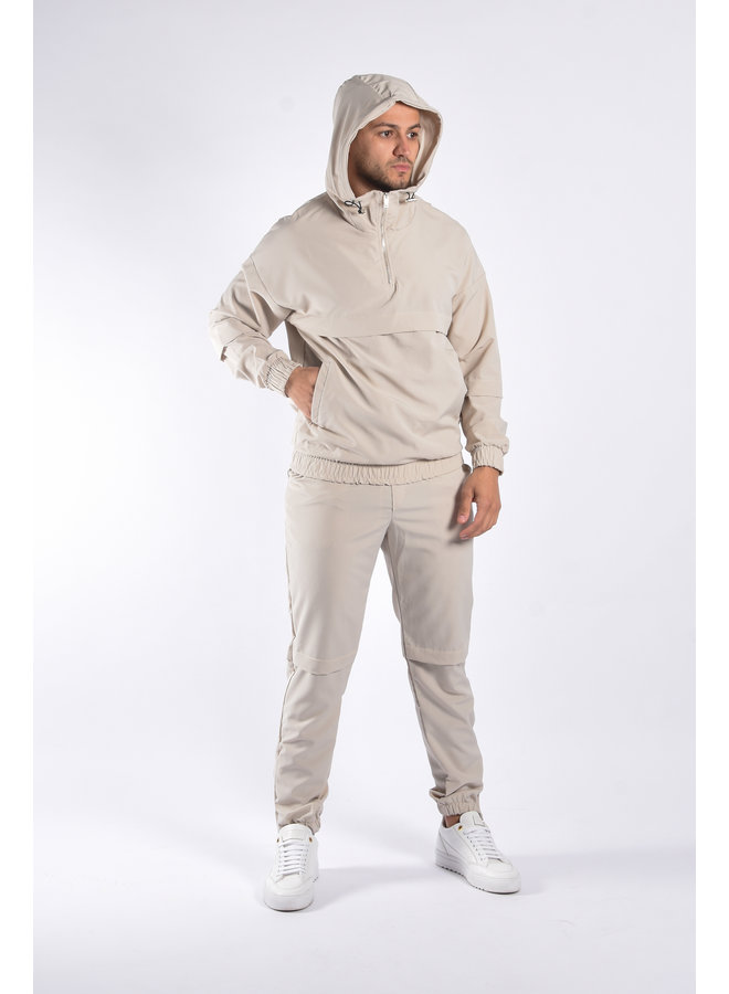 Tracksuit Half Zipped “Tayfun” Beige