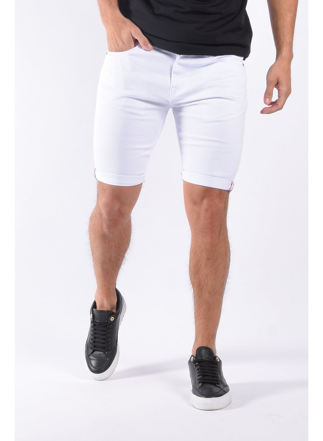 Jeans Stretch Shorts “Kobe” White