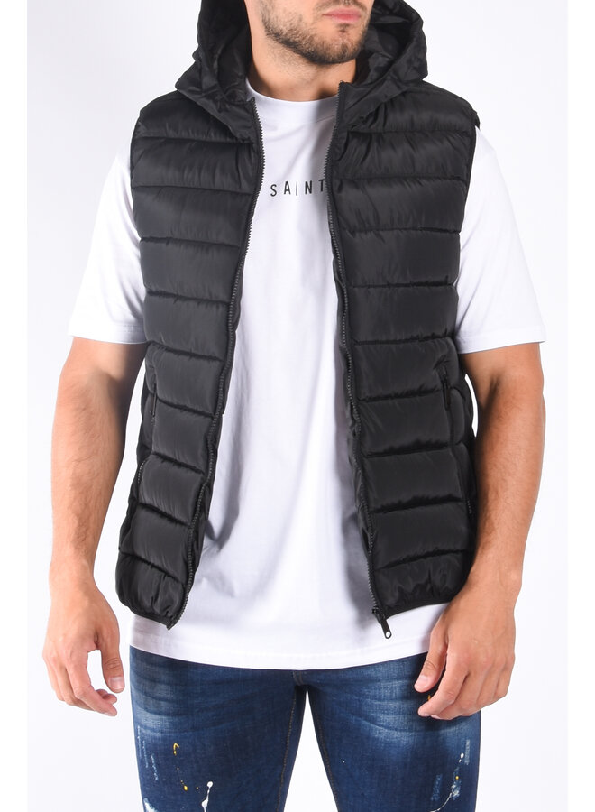 Hooded Bodywarmer “assasin” Black