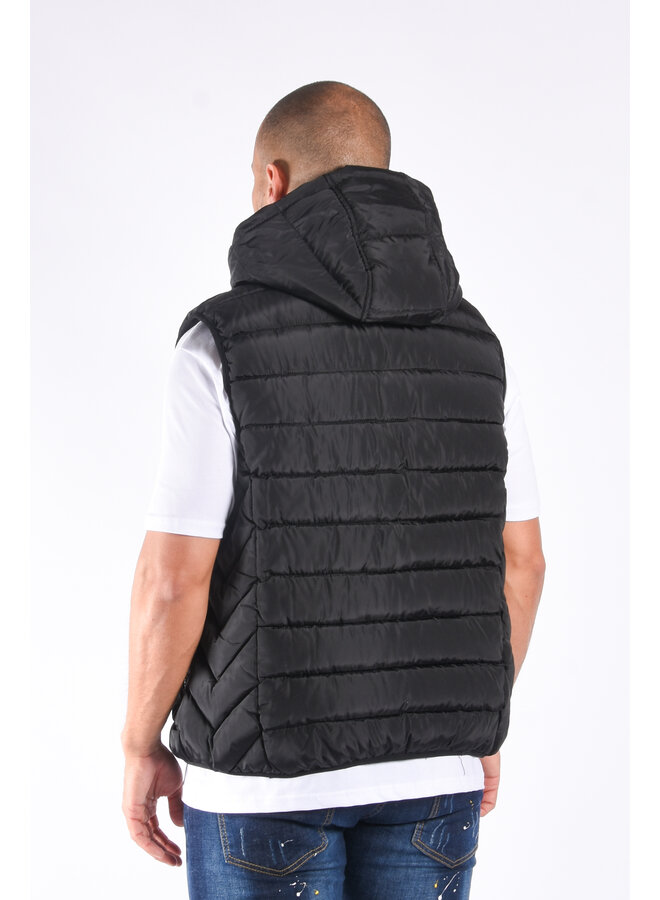 Hooded Bodywarmer “assasin” Black