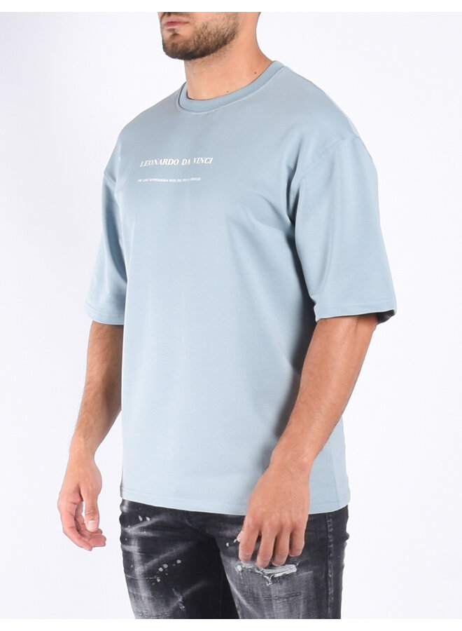 T-Shirt premium loose fit “da vinci” Blue