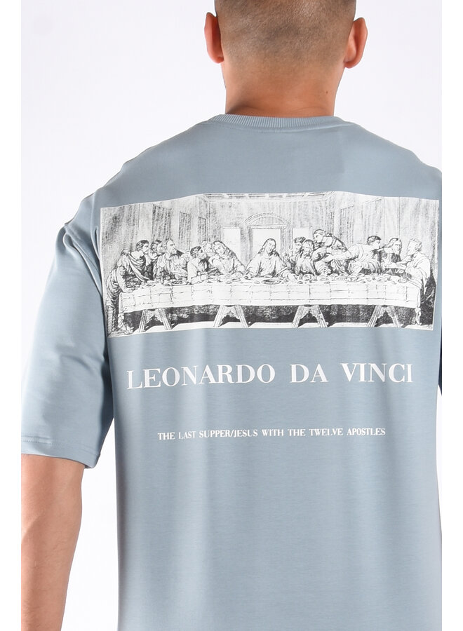 T-Shirt premium loose fit “da vinci” Blue