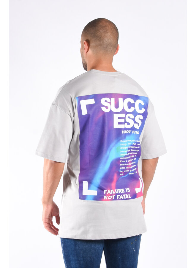 T-Shirt loose fit “succes” Grey