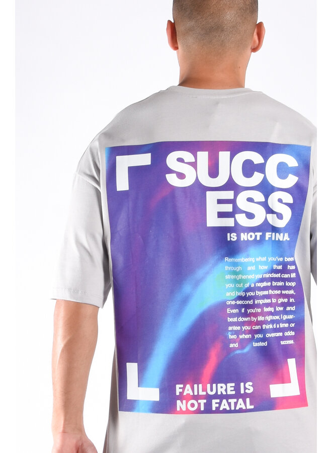 T-Shirt loose fit “succes” Grey