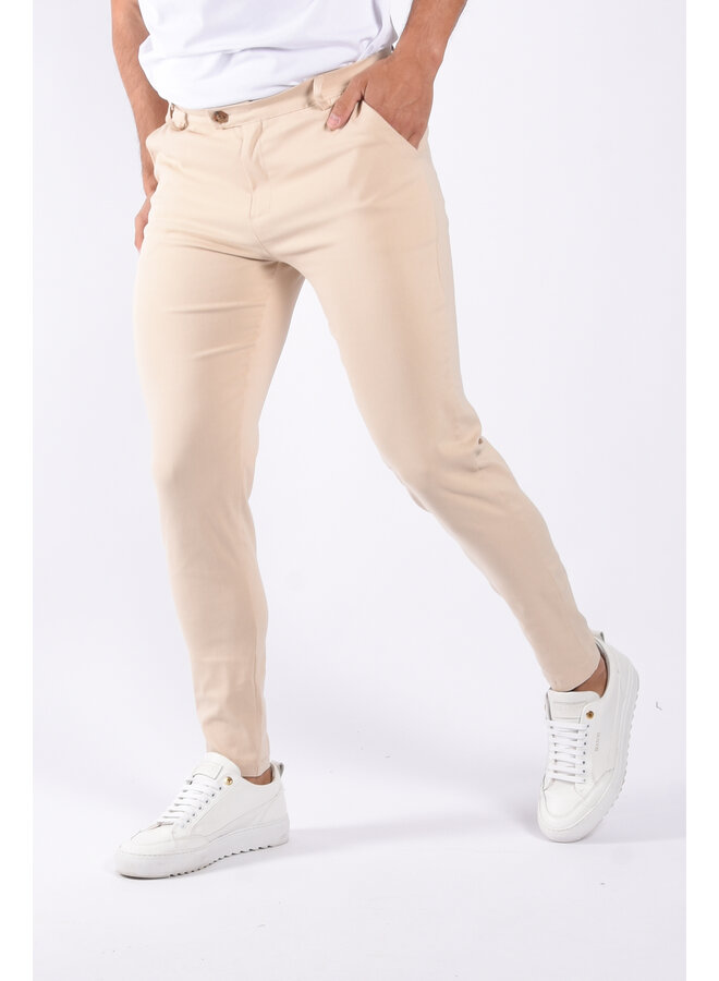 Super stretch pantalon “catania” beige