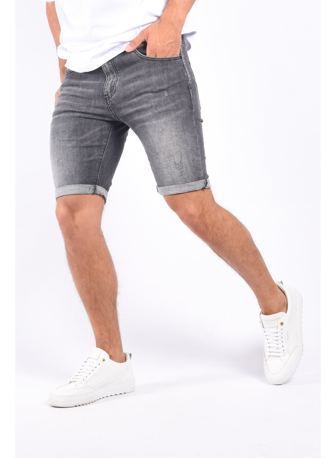 Jeans stretch short “kobe” Dark Grey