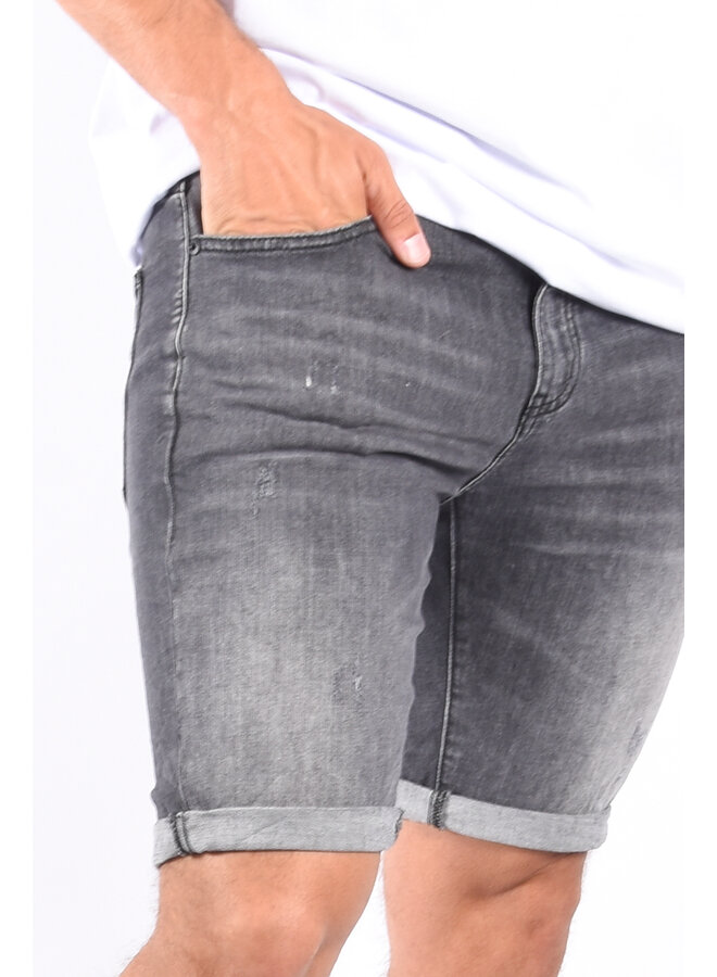 Jeans stretch short “kobe” Dark Grey