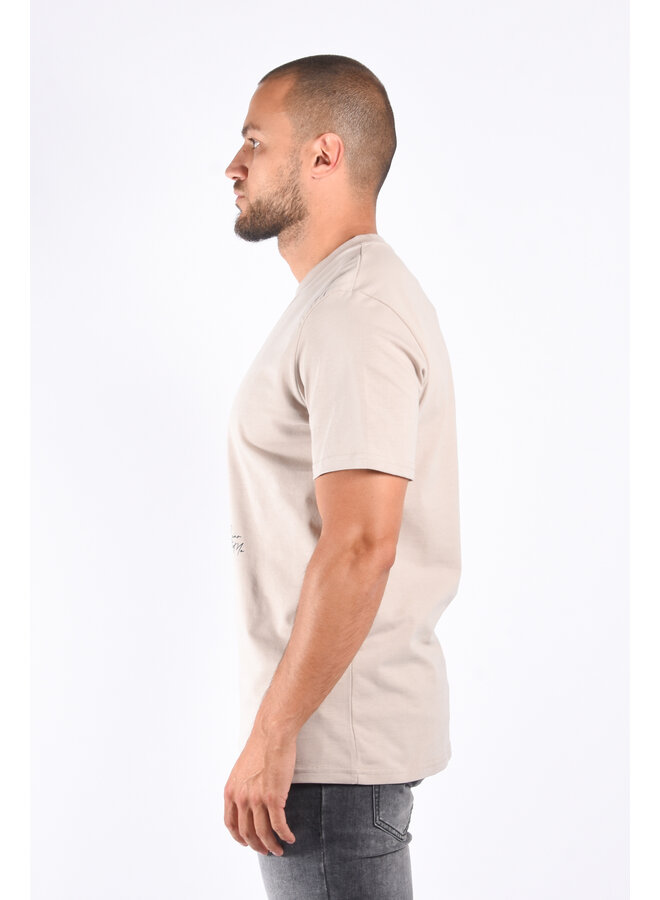 Bear With Me Premium Loose Fit T-shirt “Bior Bodywarmer” Stone Beige