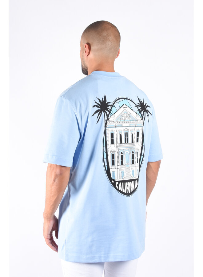 Premium oversized T-Shirt “californication” Light Blue
