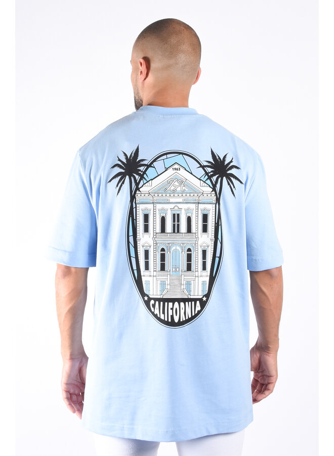 Premium oversized T-Shirt “californication” Light Blue