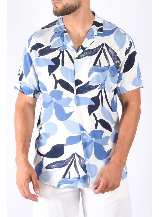 Summer shirt “braga” Blue / White