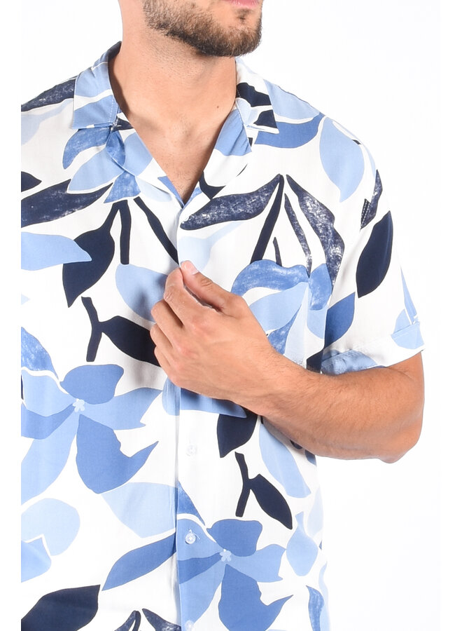 Summer shirt “braga” Blue / White