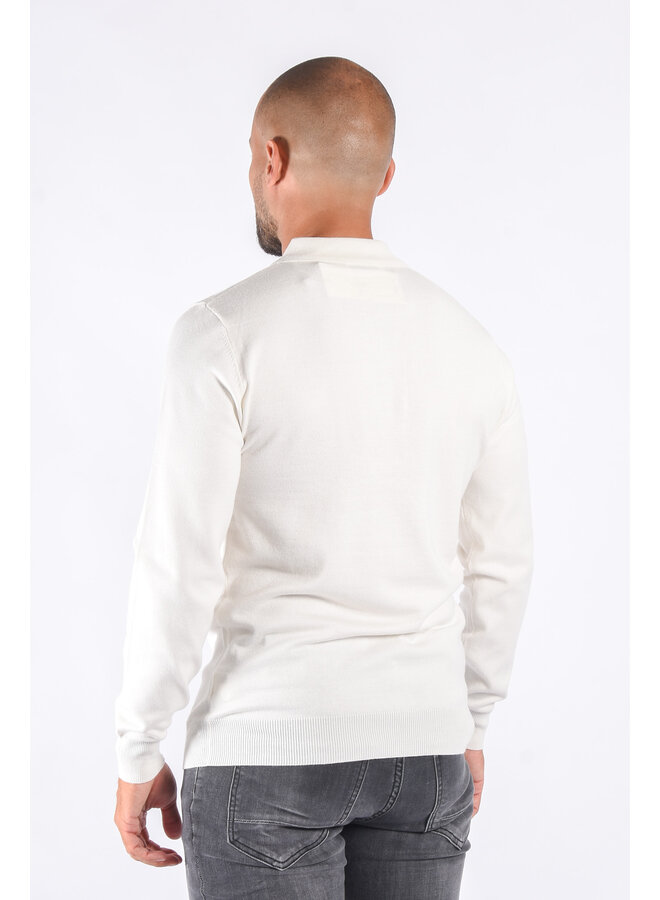 Long Sleeve Polo “Gianni” White