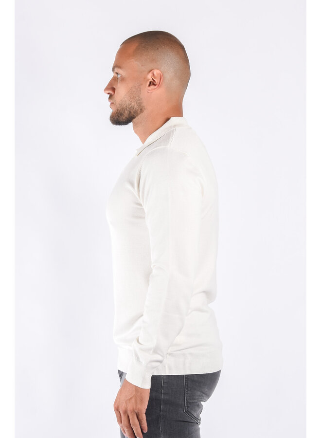 Long Sleeve Polo “Gianni” White