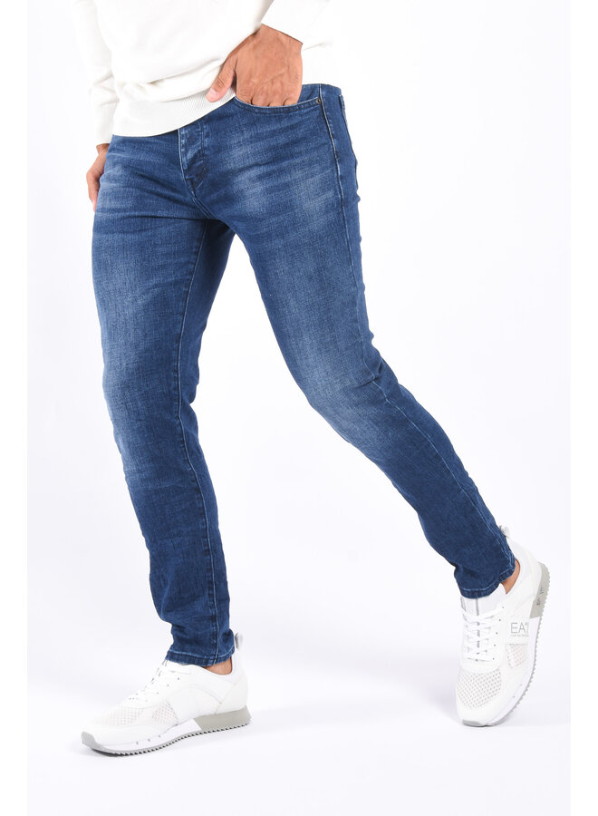 Slim Fit Stretch Jeans “Kai” Basic  Dark Blue