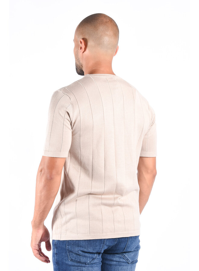 Premium Detailed T-shirt “Enzo” Beige