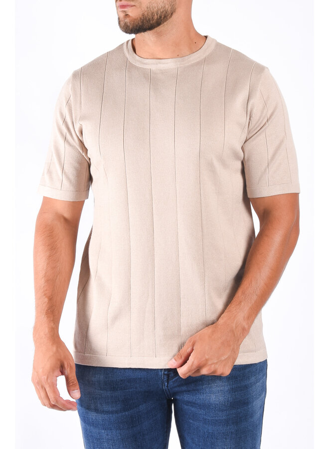 Premium Detailed T-shirt “Enzo” Beige