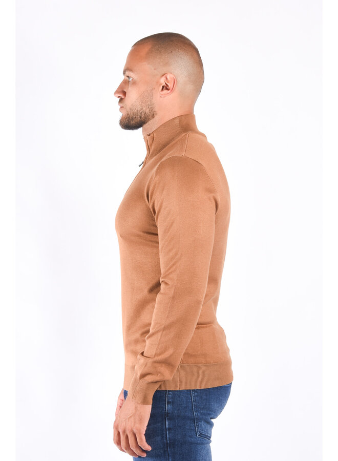 Half Zipped Sweater "Alessio" Camel