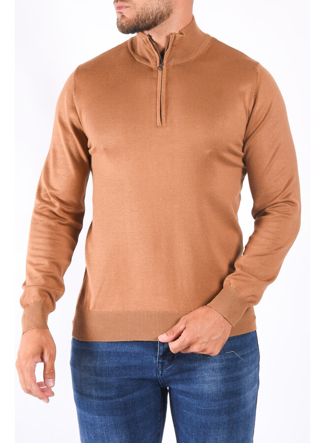 Half Zipped Sweater "Alessio" Camel