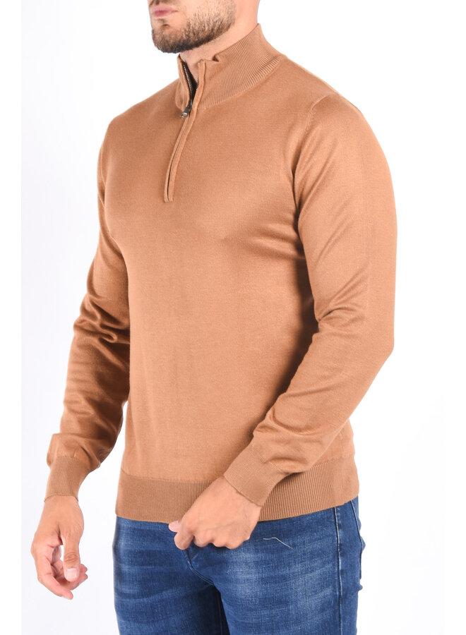 Half Zipped Sweater "Alessio" Camel