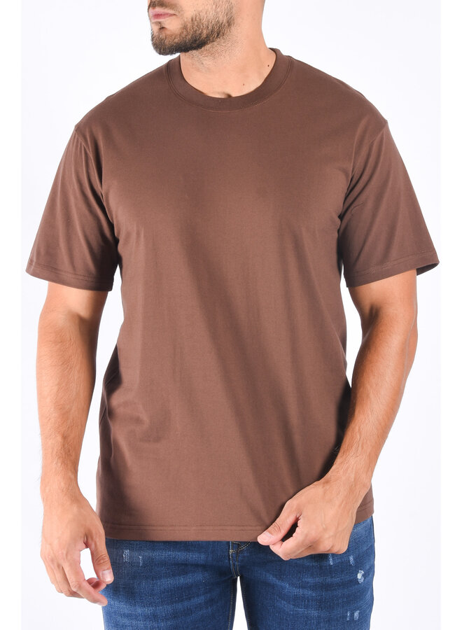 Basic t-shirt regular fit “kris”  Brown