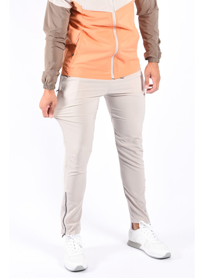 Premium Stretch Tracksuit “Jayce” Beige / Orange