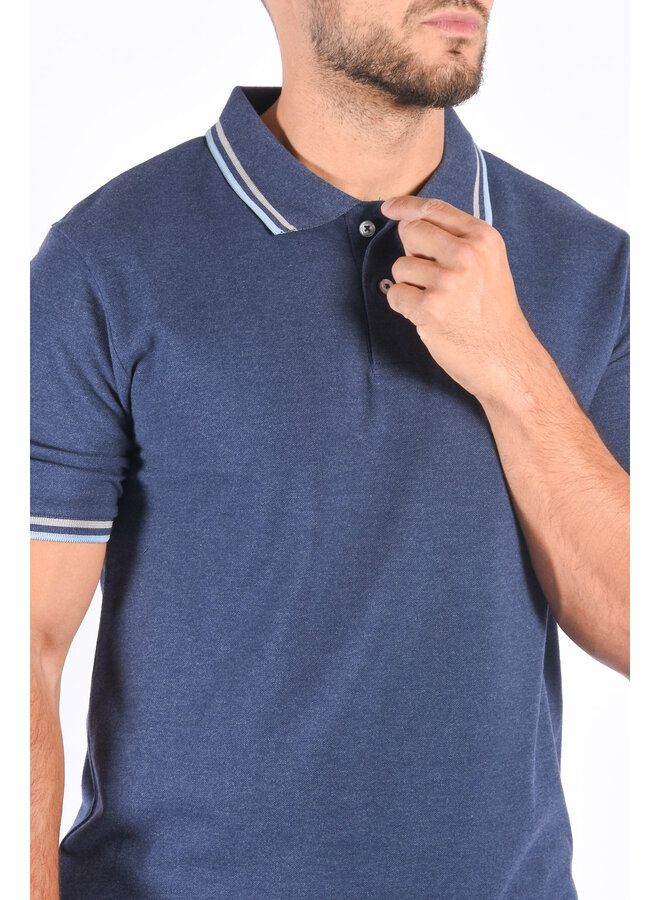 Premium Polo “Yves” Marine Blue