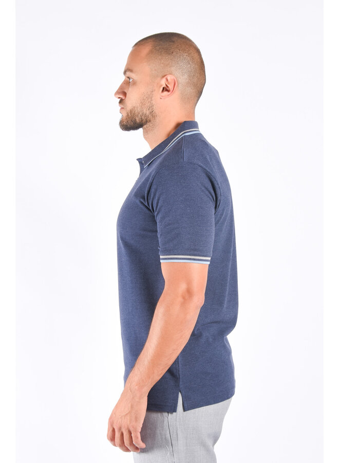 Premium Polo “Yves” Marine Blue