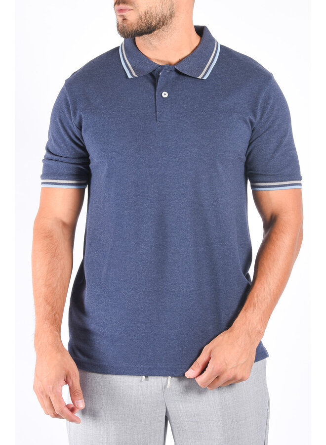 Premium Polo “Yves” Marine Blue