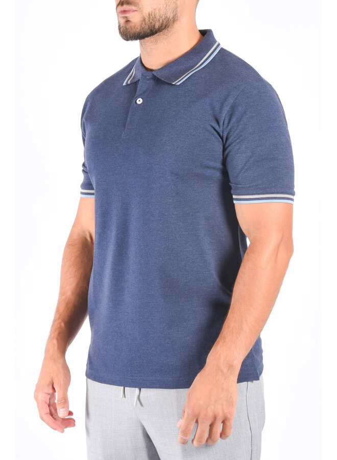 Premium Polo “Yves” Marine Blue