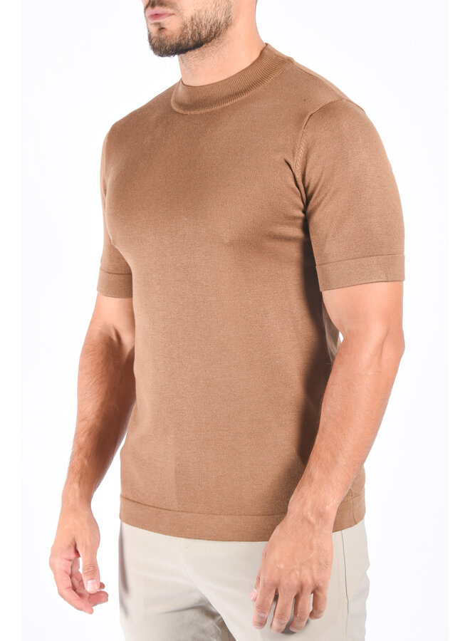 Premium Knitted T-Shirt "Dante" Brown