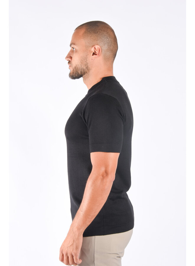 Premium Knitted T-Shirt "Dante" Black