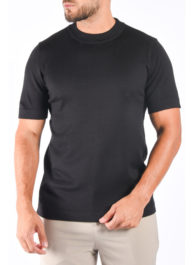 Premium Knitted T-Shirt "Dante" Black