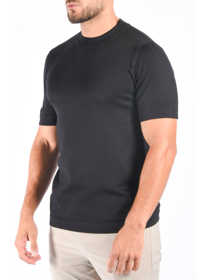 Premium Knitted T-Shirt "Dante" Black